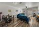 Cozy living room with wood floors, comfortable seating, and plenty of natural light at 4221 W Spruce St # 2302, Tampa, FL 33607
