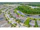 Aerial view of the property, showcasing its location near a pond and neighborhood at 4633 Ballantrae Blvd, Land O Lakes, FL 34638