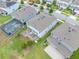 An aerial view featuring a home with a screened pool, an inviting outdoor patio, and a lush, landscaped backyard at 4633 Ballantrae Blvd, Land O Lakes, FL 34638