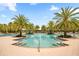 A zero-entry pool with handrails and palm islands offers residents an accessible and enjoyable swimming experience at 5511 Badini Way, Palmetto, FL 34221