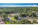 Expansive aerial view featuring homes, greenery, and blue skies at 5808 Silver Moon Ave, Tampa, FL 33625
