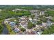 A picturesque aerial view of a residential area with lush greenery, diverse housing, and a sense of community at 6639 Winding Oak Dr, Tampa, FL 33625