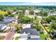 Overview of modern home nestled in a tree-filled neighborhood with a brick-paved street at 710 W Plymouth St, Tampa, FL 33603