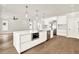 This gorgeous kitchen features stainless steel appliances and a white marble island with pendant lighting at 710 W Plymouth St, Tampa, FL 33603