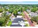 Aerial view showcasing a new house in a residential neighborhood at 712 W Plymouth St, Tampa, FL 33603