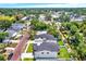 Aerial view of the backyard with a new house in a residential neighborhood at 712 W Plymouth St, Tampa, FL 33603