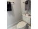 Clean bathroom, with toilet and towel rack at 105 Lakeview Way # 105, Oldsmar, FL 34677