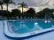 Sparkling community pool with clear blue water, surrounded by lounge chairs and lush landscaping at 105 Lakeview Way # 105, Oldsmar, FL 34677