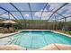 Inviting private pool is surrounded by lush landscaping and has an umbrella-covered seating area at 11904 Greenchop Pl, Riverview, FL 33579