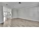 Spacious living room featuring hardwood floors and an open floorplan at 1402 Harbour Walk Rd, Tampa, FL 33602