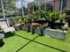 A serene outdoor space showcases a tranquil pond with lush plants, creating a peaceful and inviting atmosphere at 18702 Van Nuys Cir, Port Charlotte, FL 33948