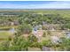A bird's-eye view of the home surrounded by the beauty of lush, mature trees at 2233 Rightaway Ln, Plant City, FL 33565