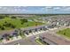 Aerial view of the community with pond and green space at 34248 Redwood Dawn Ln, Wesley Chapel, FL 33543
