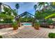 Secluded community pool area with tropical landscaping, offering a relaxing and private recreational space at 800 S Dakota Ave # 429, Tampa, FL 33606