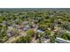 Beautiful aerial shot of a tranquil neighborhood, filled with lush trees and diverse homes at 8525 N Ola Ave, Tampa, FL 33604