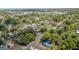 Scenic aerial view of a neighborhood, showcasing lush greenery, well-maintained homes, and vibrant streets at 8525 N Ola Ave, Tampa, FL 33604
