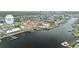 An aerial view of Finn's Dockside Bar & Grill and waterfront condos at 1028 Apollo Beach Blvd # 203, Apollo Beach, FL 33572