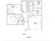 Detailed floor plan of a home's first floor with living area, bedrooms, garage, and dimensions labeled at 1102 Goshen Rd, Tarpon Springs, FL 34689