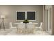 Neutral dining room features a modern table and black and white decor at 11084 E 65Th Ter, Palmetto, FL 34221