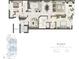Detailed floor plan showcases the layout of the residence with rooms and terrace at 1325 Snell Isle Ne Blvd # 708, St Petersburg, FL 33704