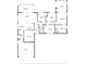 Detailed floor plan highlighting the layout of the home's bedrooms, living spaces, and kitchen at 13898 Egret Ln, Clearwater, FL 33762