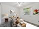 Cozy bedroom featuring natural light, soft bedding, and stylish decor at 16023 Splitlog Dr, Tampa, FL 33618