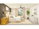 A bright and airy bedroom features ample natural light, clean decor, and contemporary furniture at 1712 Tropical Oasis Ave, Plant City, FL 33565