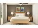 Inviting bedroom featuring a comfortable bed, stylish bedside tables, soft lighting, and decorative wall art at 1712 Tropical Oasis Ave, Plant City, FL 33565