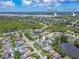 An aerial view shows the neighborhood with a lake in the background, marking Oldsmar Trail and Sheffield Park at 1807 Split Fork Dr, Oldsmar, FL 34677