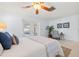 Comfortable bedroom with pool view through glass doors at 2006 Tanglewood Ne Dr, St Petersburg, FL 33702