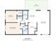 Floor plan depicting the home's layout and dimensions, including the living room and bedrooms at 3146 37Th S Ln # A, St Petersburg, FL 33711