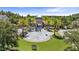 Community splash pad surrounded by lush green landscaping with gazebos at 32193 Watoga Loop, Wesley Chapel, FL 33543