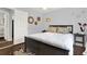 Comfortable bedroom with stylish decor, including a unique area rug and a white door at 3230 4Th S Ave, St Petersburg, FL 33712