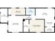 Detailed floor plan showcases the layout of the home's bedrooms, living room, and kitchen at 3230 4Th S Ave, St Petersburg, FL 33712