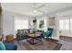 Bright living room with large windows, a comfortable gray sofa, and decorative elements at 3230 4Th S Ave, St Petersburg, FL 33712