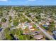 Scenic aerial view of a cozy home surrounded by lush greenery, near a pond and city skyline at 4755 21St N Ave, St Petersburg, FL 33713