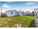 View of the backyard with fenced perimeter and partial lawn at 4755 21St N Ave, St Petersburg, FL 33713