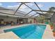 The swimming pool is fully enclosed in a screened patio at 5112 Parkway Blvd, Land O Lakes, FL 34639