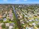 Aerial view of a waterfront neighborhood with tree-lined streets and access to the water for boating and water activities at 715 45Th Ne Ave, St Petersburg, FL 33703