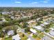 Aerial view of a suburban neighborhood with waterfront homes, showcasing the community's layout and access to water amenities at 715 45Th Ne Ave, St Petersburg, FL 33703