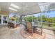 Screened in patio with outdoor dining and seating at 715 45Th Ne Ave, St Petersburg, FL 33703