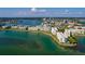 Aerial view of beachfront condos along the bay at 7932 Sailboat Key S Blvd # 506, South Pasadena, FL 33707