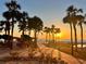 Picturesque patio with palm trees and sunset views by the beach at 880 Mandalay Ave # C1103, Clearwater Beach, FL 33767