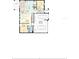 First floor floorplan featuring the living room, kitchen, dining room, garage, and bedroom at 11719 Tetrafin Dr, Riverview, FL 33579