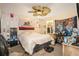 This secondary bedroom has a carpeted floor and closet for storage at 12214 Buckingham Way, Spring Hill, FL 34609