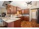 This is a well appointed kitchen with granite counter tops and stainless steel appliances at 12214 Buckingham Way, Spring Hill, FL 34609