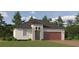 Charming one-story home featuring a brick driveway, neutral stucco, and a brown garage door at 12313 Precious Ruby Way, Parrish, FL 34219