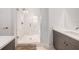 Luxurious bathroom with a glass-enclosed shower, sleek vanity, and modern finishes for a spa-like experience at 1330 W Gray St # 2, Tampa, FL 33606