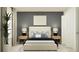 Serene bedroom with a plush bed, designer pillows, and natural light from the window at 13510 White Gold Run, Parrish, FL 34219