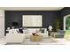 Cozy living room with a white sectional sofa, textured rug, and modern decor at 13510 White Gold Run, Parrish, FL 34219